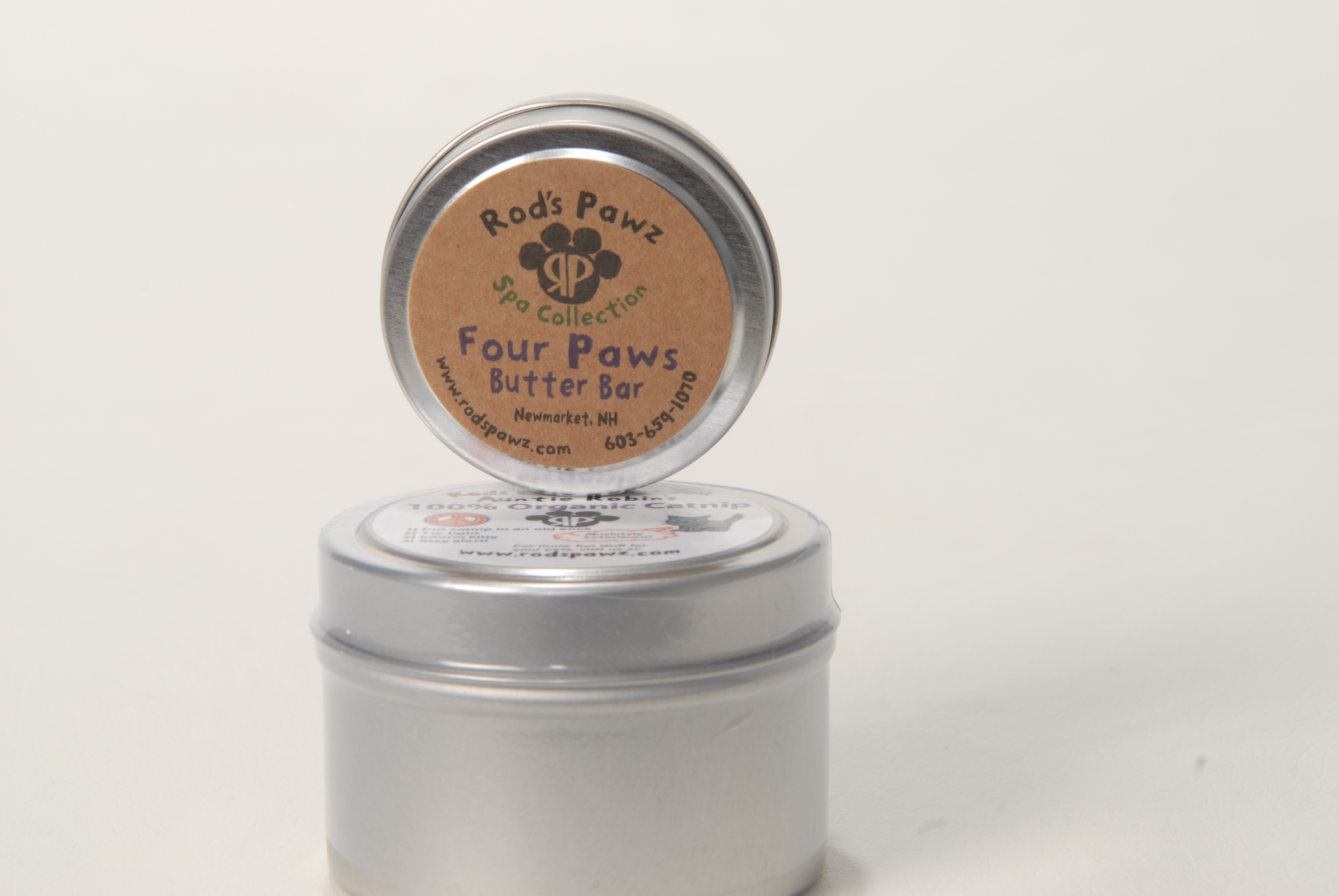 Four Paws Butter Bar with Catnip Tin